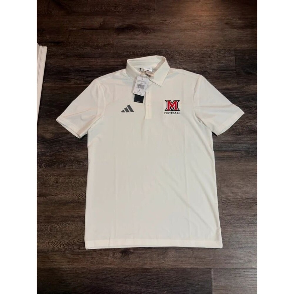 Small Adidas Miami University White Polo